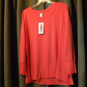 SOLD NWT 90 Degree by Reflex Women's Long Sleeve Coral Blouse EP1722T